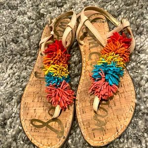 Sam Edelman Multi-colored Thong Sandal sz 7.5